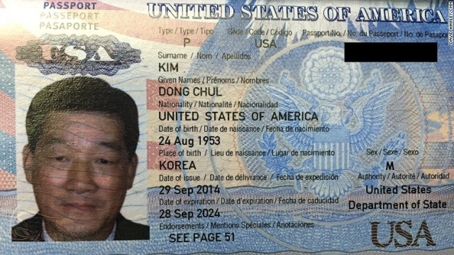 北朝鮮当局者によって提供されたキム氏のパスポート