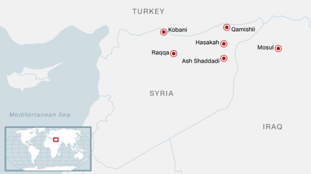シリア北部にあるハサカの町が対ＩＳＩＳ作戦の最前線として注目を集めつつある