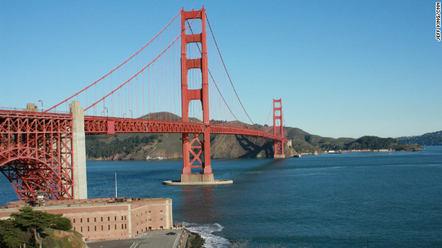 米サンフランシスコにあるゴールデンゲートブリッジ（金門橋）