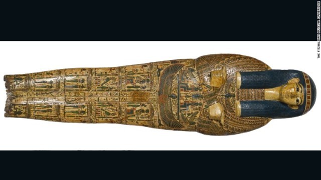 古代エジプトの棺のふたに、製作者の指紋が付着していた＝Fitzwilliam Museum