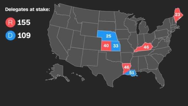 共和党が４州、民主党が３州で予備選や党員集会を開催