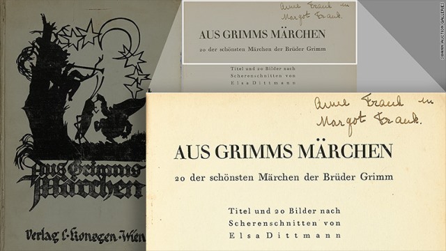 アンネ・フランクが持っていた「グリム童話」の本が競売に