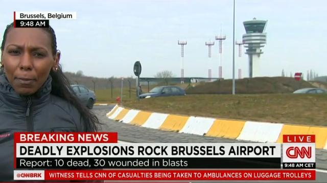 ブリュッセルの空港で２度の爆発があり、死傷者が出ている