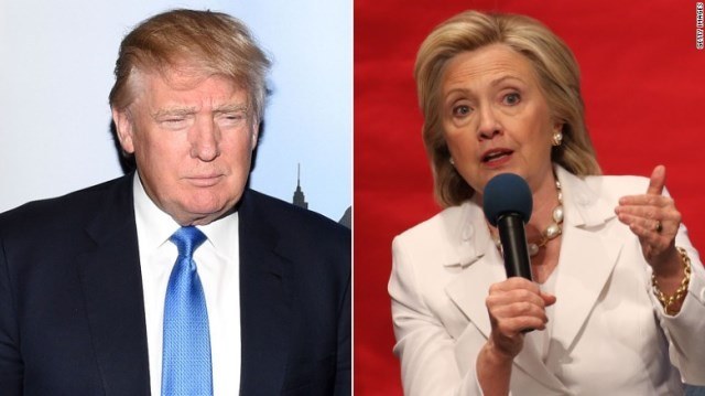 共和トランプ氏（左）、民主クリントン氏が支持率トップを維持