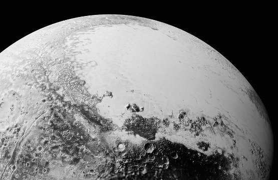 冥王星の地表の画像＝ NASA/Johns Hopkins/SRI 
 
