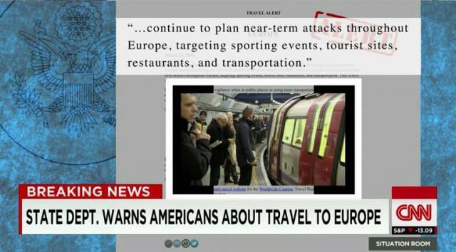 米国務省は欧州で近いうちに再びテロが起きる恐れがあると渡航者らに警告