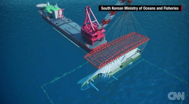 韓国政府が沈没したセウォル号の引き揚げ計画を発表した＝韓国海洋水産省