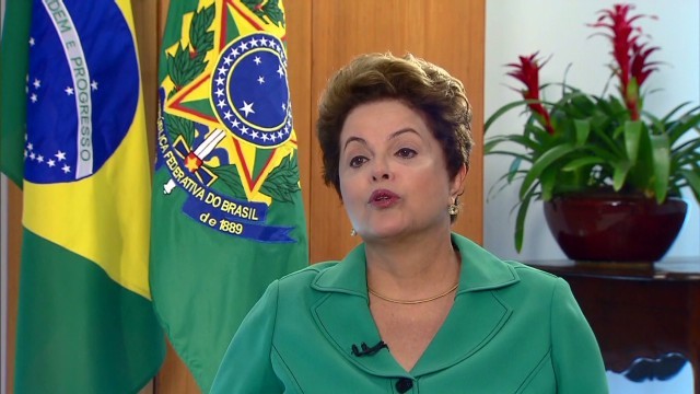 ブラジルのルセフ大統領。下院で弾劾決議が可決された