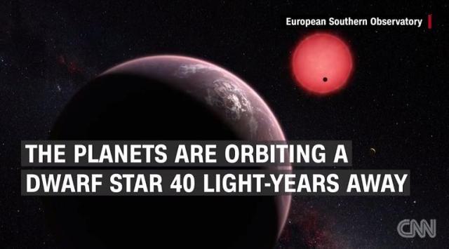 ３つの惑星は太陽よりも温度の低い矮星の周囲を回る