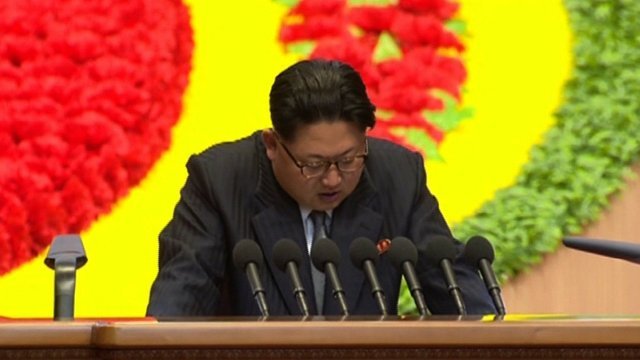 北朝鮮の金第１書記。核の先制不使用に言及した＝ＫＣＴＶ