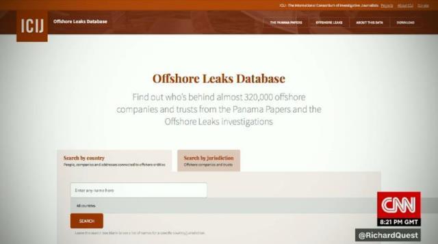 パナマ文書のデータベースがネット上に公開された