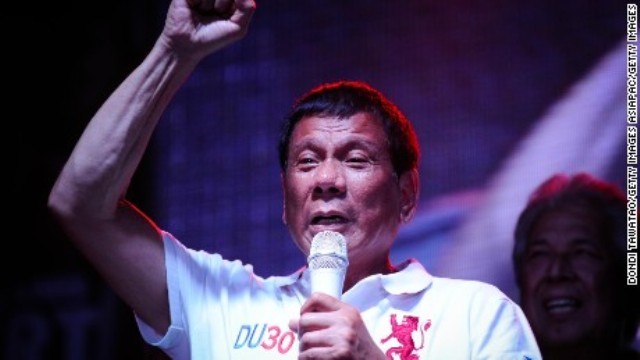 フィリピンの大統領選挙で勝利したドゥテルテ氏