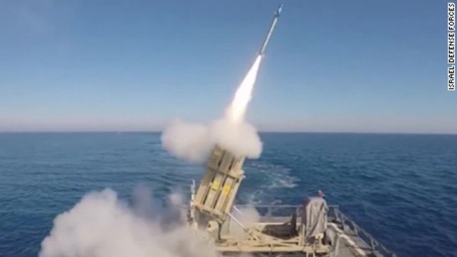 海上配備のミサイル迎撃システム、実験に成功 イスラエル - CNN