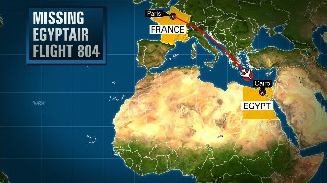 エジプト航空８０４便は先月、地中海上空で消息を絶った