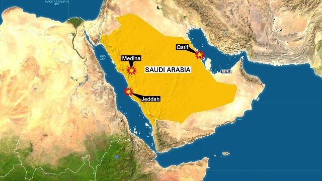 サウジ国内の３つの都市で自爆テロが相次いだ