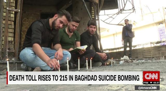 バグダッドで起きた自爆テロの犠牲者は２１５人に達した