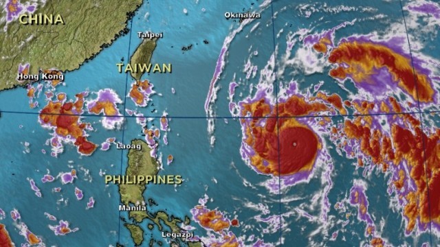台風１号が台湾へ向かっている