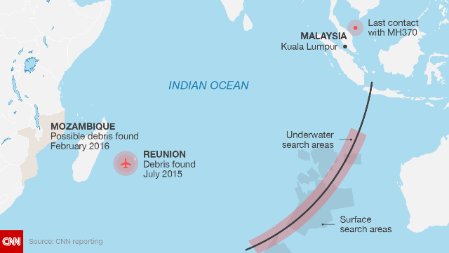 不明マレーシア機の位置は現在も不明