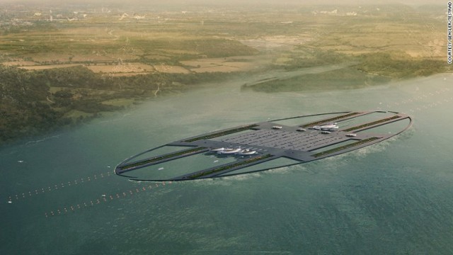 築事務所ゲンスラーなどが提案したフロート空港の建設費用は６３０億ドルにのぼる