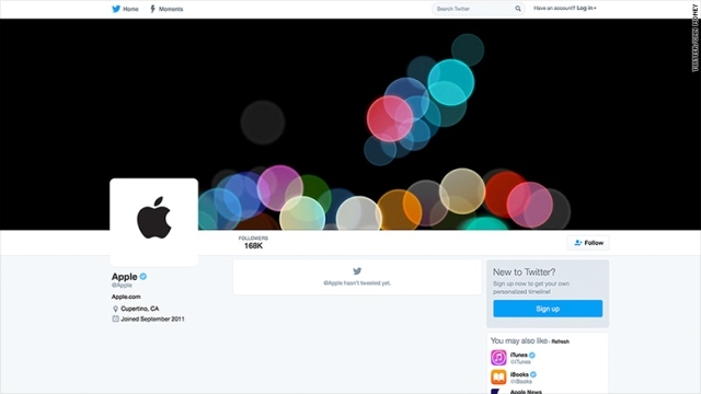 アップルのツイッターアカウントのプロフィール画像が同社のアイコンに切り替わった