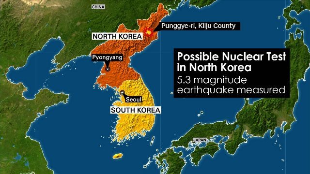北朝鮮は核弾頭の爆発実験に成功したと発表
