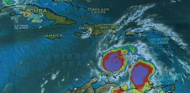 最大級の勢力を持つハリケーン「マシュー」がカリブ海を進んでいる