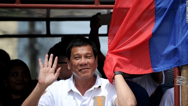 フィリピンのドゥテルテ大統領。米との合同軍事演習は今回で最後となるとの考えを示した