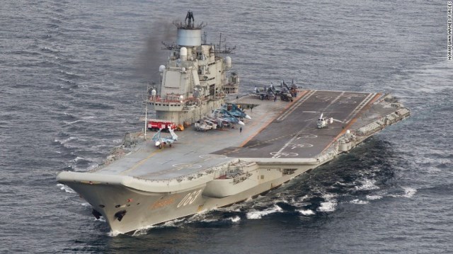 ロシアの空母「アドミラル・クズネツォフ」
