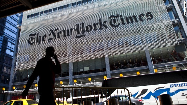 ＮＹＴ紙がトランプ氏の侮辱的ツイートを見開きで紹介