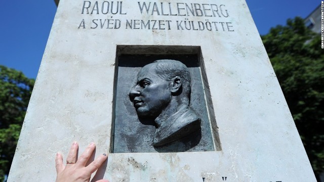 ハンガリー・ブダペストに立てられたワレンベリ氏の顕彰碑