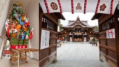 ７月に福岡を訪れる予定のない人も、櫛田神社で、展示されている壮麗な飾り山笠を見ることができる