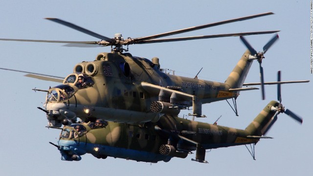 ロシア軍の戦闘ヘリ、Ｍｉ２４「ハインド」