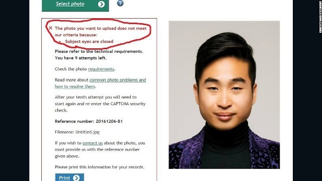 Cnn Co Jp アジア系男性がネットで旅券申請 目の細さ で拒絶される