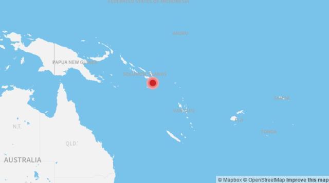 南太平洋のソロモン諸島でＭ７．８の地震が発生