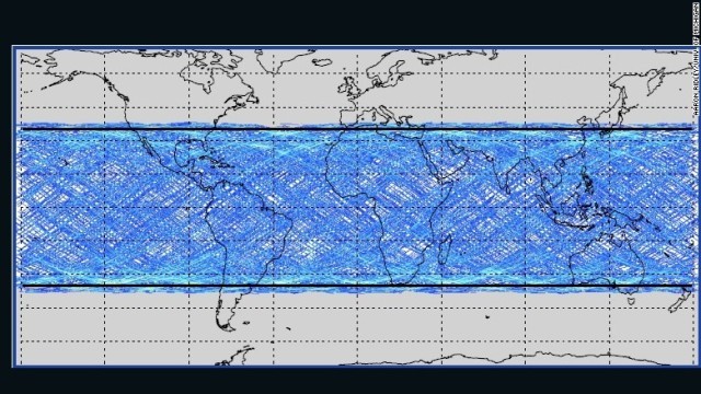 衛星は北緯３５度～南緯３５度の範囲を周回する