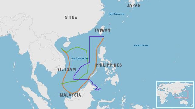 各国の領有権主張が対立する南シナ海