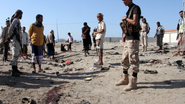 イエメンで兵士を狙った自爆攻撃があった