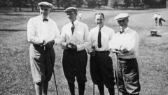 ウォレン・ハーディング第２９代大統領（左）も熱心なゴルファーだった