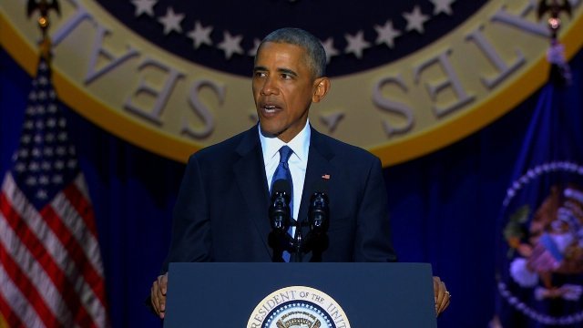 オバマ大統領が地元シカゴで最後のスピーチを行った