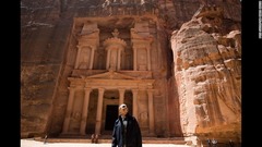 ヨルダンのペトラ遺跡を訪れたオバマ米大統領＝２０１３年３月２３日