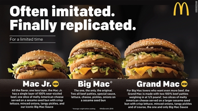 定番メニューのビッグマックに新たなラインナップが登場＝マクドナルド提供