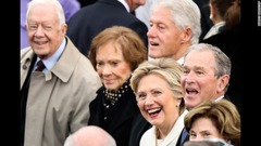 カーター元大統領夫妻、クリントン元大統領夫妻、ジョージ・Ｗ・ブッシュ元大統領夫妻が参加
