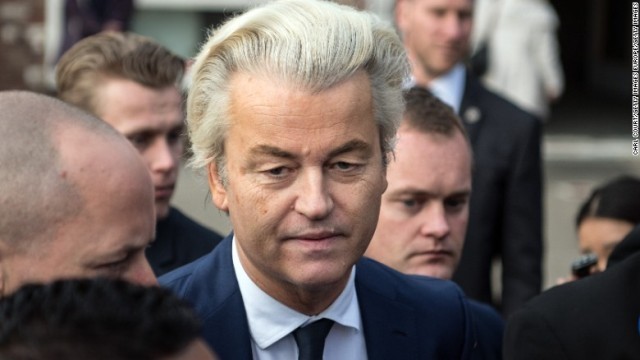 自由党のウィルダース党首。第１党には届かなかった
