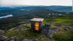 ノルウェー・コングスベルグ。９０４メートルの山の中にあるトイレ