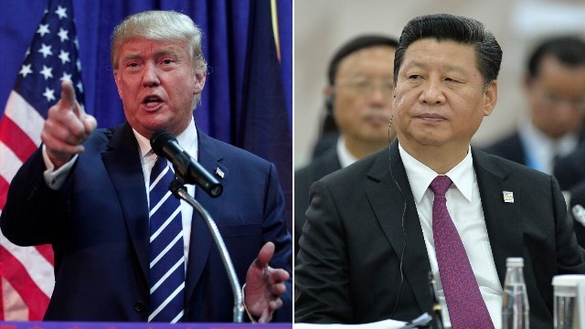 トランプ米大統領（左）と習近平・中国国家主席