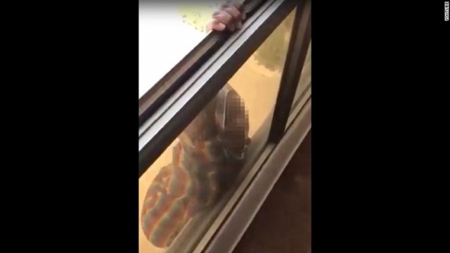 クウェート国籍の女が、窓枠にしがみついて助けを求める家政婦の動画を撮影