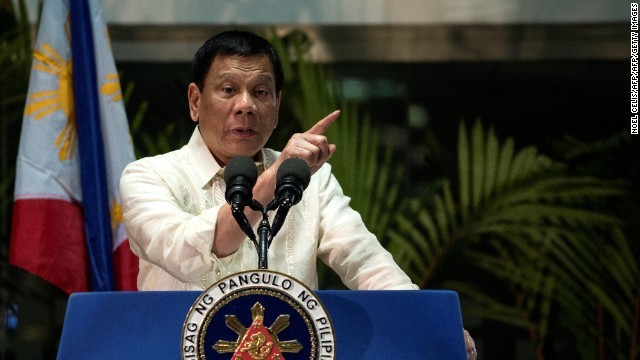 フィリピンのドゥテルテ大統領が南シナ海の領有権問題で強硬発言