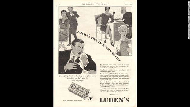 １９３０年代のせき止めタブレットの広告