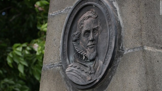 1598年にオランダ人が初めて上陸したとされる場所にある記念碑