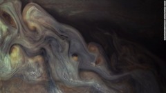 木星の雲の接近画像